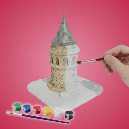 Galata Kulesi Figürü - Boyanabilir 3D Figür
