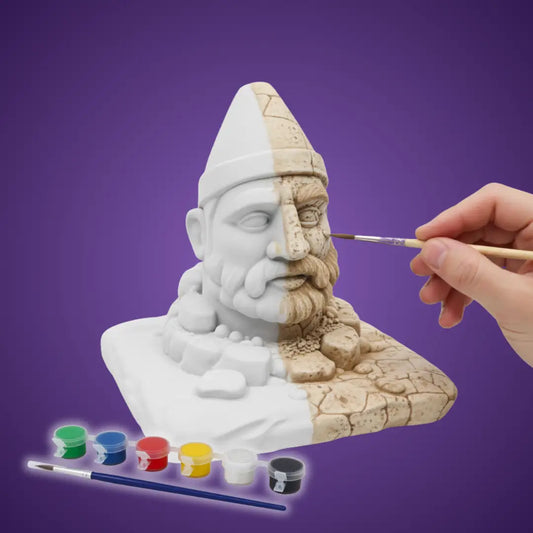 Nemrut Dağı Kral Heykeli Figürü - Boyanabilir 3D Figür