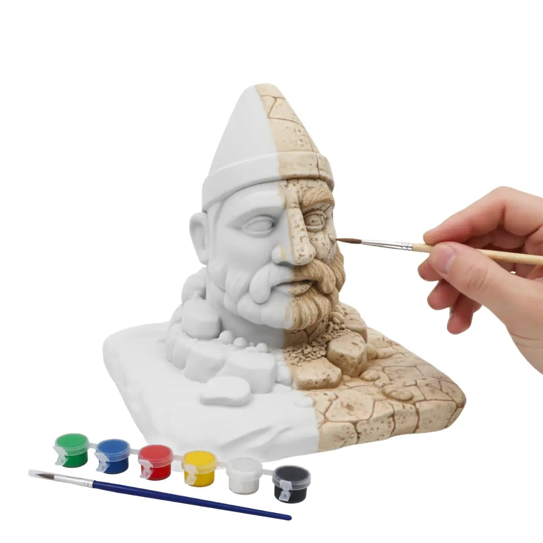 Nemrut Dağı Kral Heykeli Figürü - Boyanabilir 3D Figür