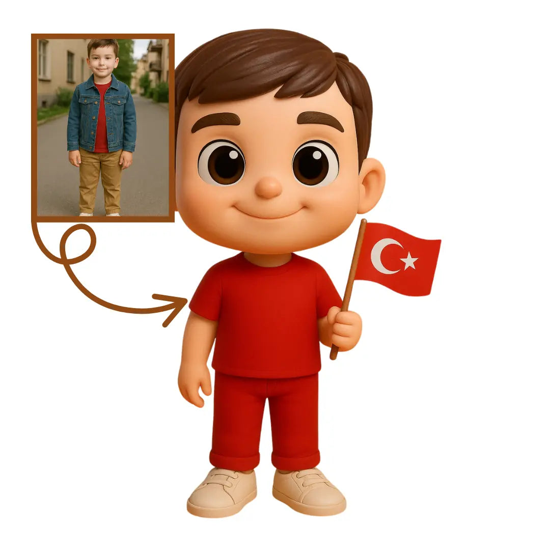 23 Nisan Çocuk Bayramı Figürü - Çocuklar İçin Kişiye Özel 3D Figür