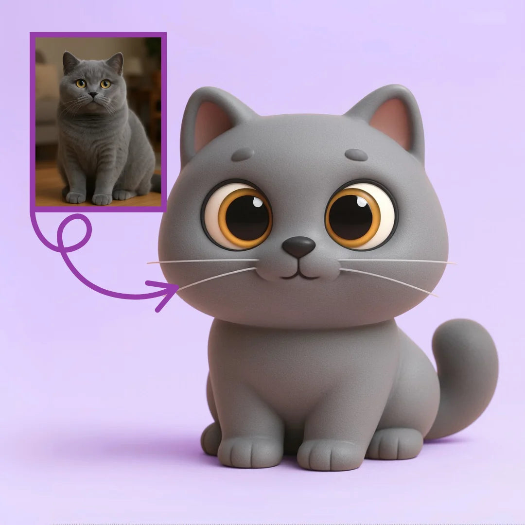 British Shorthair Kedi Figürü - Kişiye Özel 3D Figür Ürün Kodu: FIG-BRIT