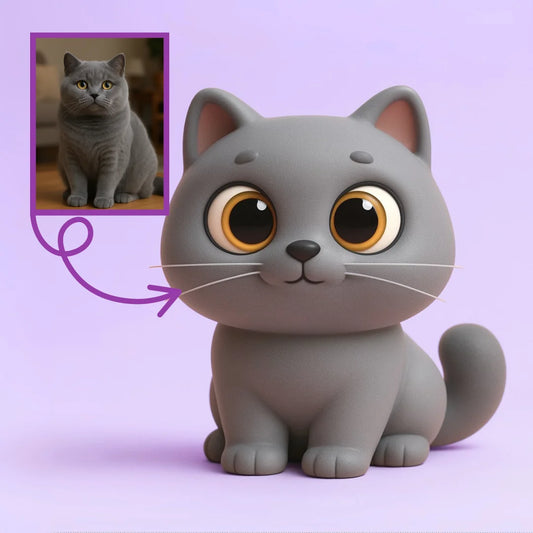 British Shorthair Kedi Figürü - Kişiye Özel 3D Figür Ürün Kodu: FIG-BRIT