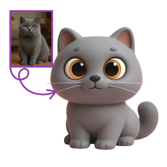 British Shorthair Kedi Figürü - Kişiye Özel 3D Figür Ürün Kodu: FIG-BRIT