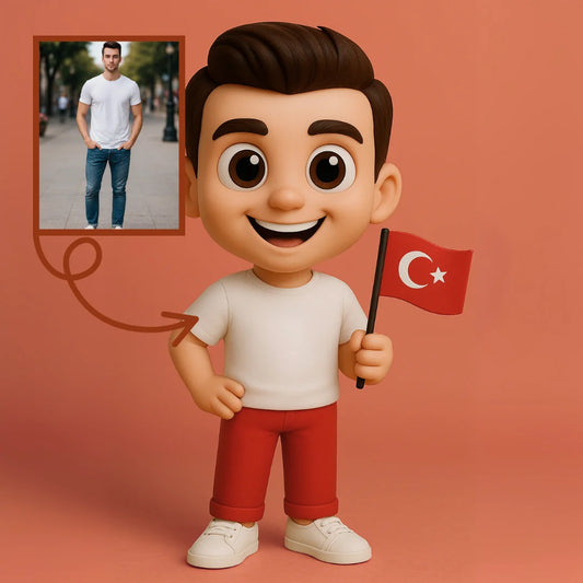 29 Ekim Cumhuriyet Bayramı Figürü - Kişiye Özel 3D Figür