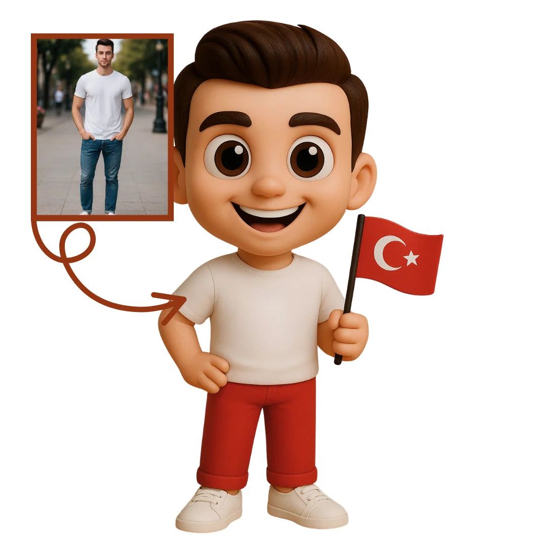 29 Ekim Cumhuriyet Bayramı Figürü - Kişiye Özel 3D Figür