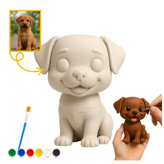 Boyanabilir Köpek Figürü - Kişiye Özel 3D Figür