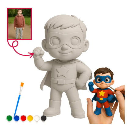 Boyanabilir Süper Kahraman Figürü - Çocuklar İçin Kişiye Özel 3D Figür