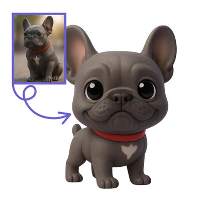 French Bulldog Köpek Figürü - Kişiye Özel 3D Figür