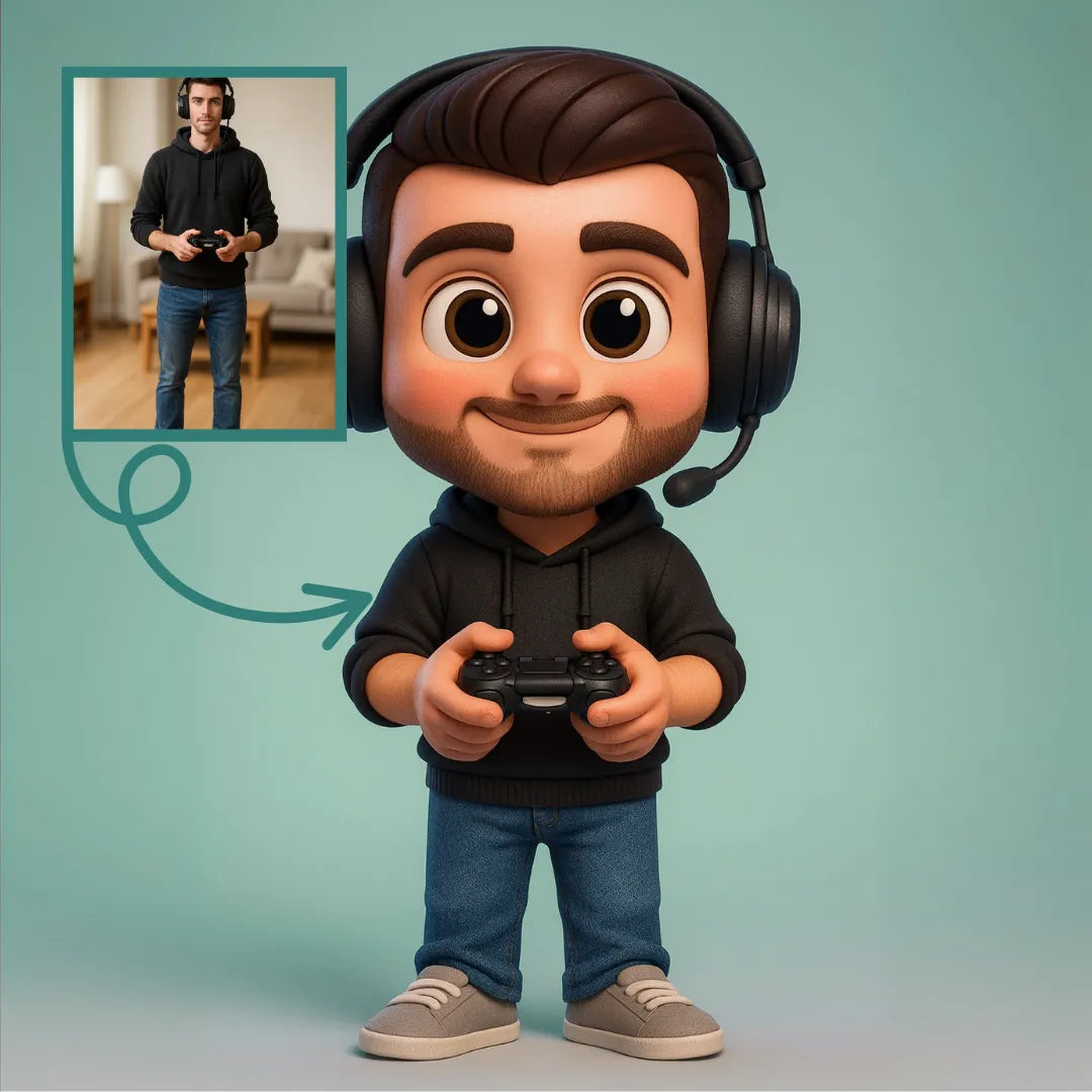 Gamer Figürü - Kişiye Özel 3D Figür