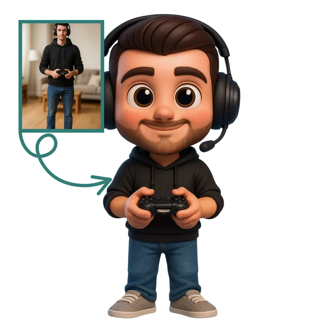 Gamer Figürü - Kişiye Özel 3D Figür