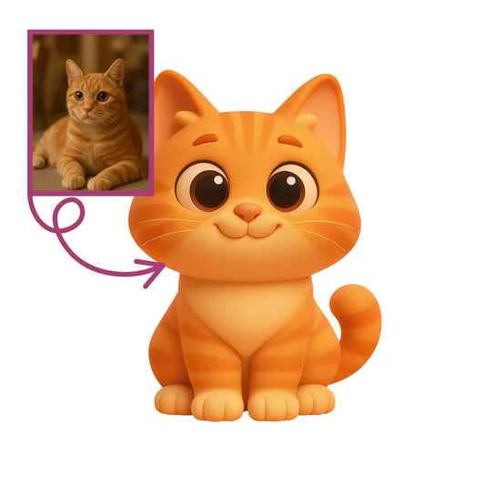 Sarman Kedi Figürü - Kişiye Özel 3D Figür